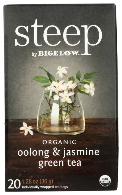 BIGELOW STEEP ORGANIC OOLONG & JASMINE GREEN TEA ( 6X20 BAG )