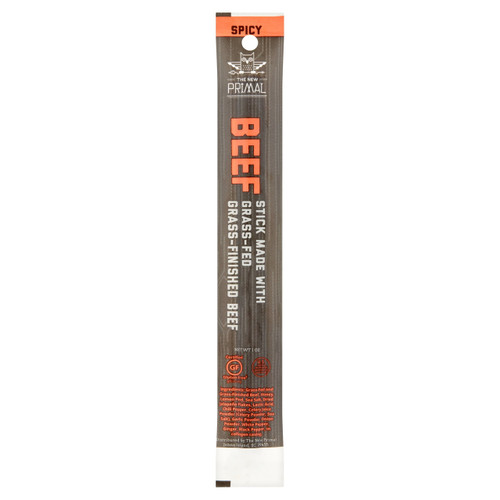 THE NEW PRIMAL GRASS FED SPICY BEEF STICKS ( 20X1 OZ ) THE NEW PRIMAL GRASS FED SPICY BEEF STICKS ( 20X1 OZ )