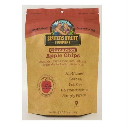 SISTERS FRUIT COMPANY CINNAMON APPLE CHIPS ( 12X2.25 OZ )