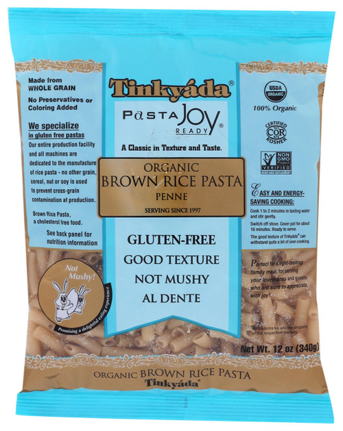 TINKYADA ORGANIC BROWN RICE PENNE PASTA GLUTEN FREE ( 12X12 OZ ) TINKYADA ORGANIC BROWN RICE PENNE PASTA GLUTEN FREE ( 12X12 OZ )