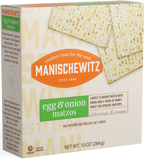 MANISCHEWITZ MATZO, EGG AND ONION ( 12X10 OZ ) MANISCHEWITZ MATZO, EGG AND ONION ( 12X10 OZ )