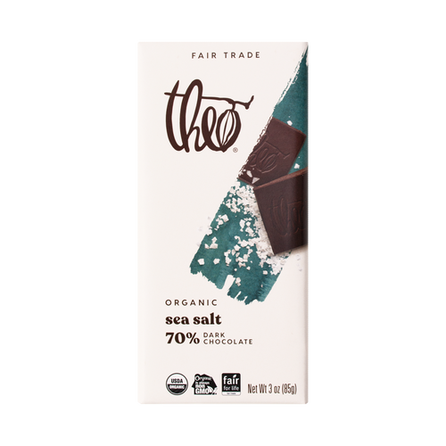 THEO CHOCOLATE SEA SALT 70% DARK ( 12X3 OZ ) THEO CHOCOLATE SEA SALT 70% DARK ( 12X3 OZ )