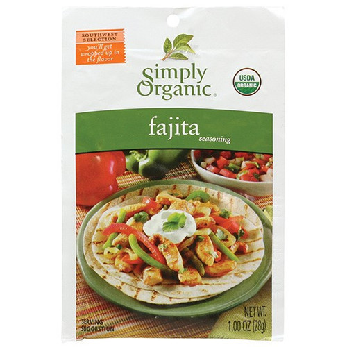 SIMPLY ORGANIC FAJITA SEASONING ( 12X1OZ ) SIMPLY ORGANIC FAJITA SEASONING ( 12X1OZ )