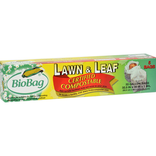 BIOBAG 33 GALLON LAWN AND LEAF BAG ( 12/5 COUNT ) BIOBAG 33 GALLON LAWN AND LEAF BAG ( 12/5 COUNT )
