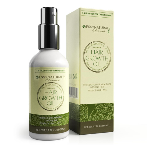 Essynaturals Hair Growth Oil with Biotin - Caffeine and Castor Oil for Fuller, Thicker, Longer Hair