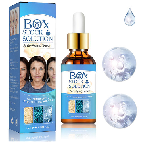 2Box Stock Solution Facial Serum | Box Face Serum | Suitable skincare serum for women. Facial anti-aging essence that hydrates, minimizes fine lines, and supports collagen replenishment. (2-bottle)