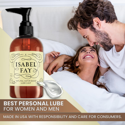 Isabel Fay Natural Water Based Personal Lubricant for Sensitive Skin, NO Parabens, NO Glycerin, 32 oz