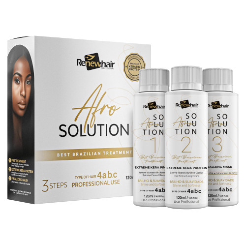 Brazilian Afro Smoothing System – Texture Release 3x120ml Set | Hair Straightening & Curl Release Treatment | Smooths, Softens, Strengthens | Vegan & Formaldehyde-Free