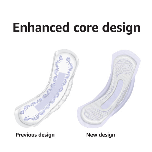 Amazon Basics Incontinence Pads for Women Long, Bladder Control, Postpartum, Maximum Absorbency, Unscented, 39 Count