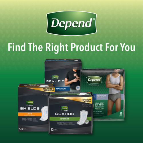 Depend Fresh Protection Adult Diapers, Incontinence Underwear for Men, Disposable, Maximum, Small/Medium, Grey, 19 Count, Packaging May Vary