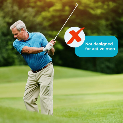 QuickChange Men's Incontinence Wrap, Maximum Absorbency Catheter Alternative for Males with Reduced Mobility | 17 Ounce Capacity, Adjustable Size, 100-Count