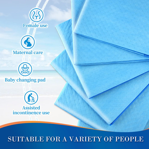 100 Count Disposable Beds Pads,23"x36" Waterproof Adults Incontinence Chucks Underpads,Absorbent Leakproof Pee Pads for Kids,Elderly,Extra Large Dog Puppy Training Pad,Baby Changing Liner
