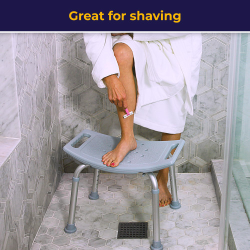 Drive Medical Bathroom Safety Shower Tub Bench Chair, Aluminum, Color: White