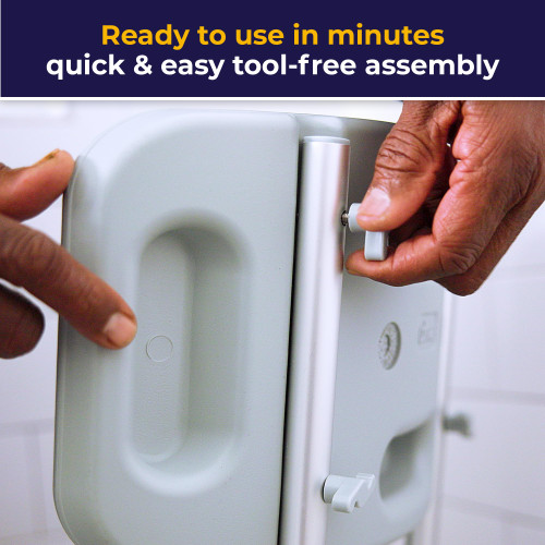 Drive Medical Shower Chair with Back - Adjustable Bathroom Bench - Suction Feet - Lightweight Durable Construction - Comfortable Contoured Seat - Grey