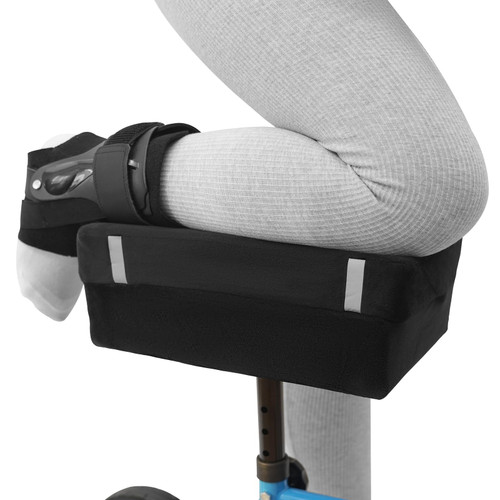 HuCPAPxi Knee Scooter Pad Cover with 2'' Removable Highly Resilient Comfort Memory Foam Cushion - Knee Walker Accessory for Roller - Universal Fit Most Models
