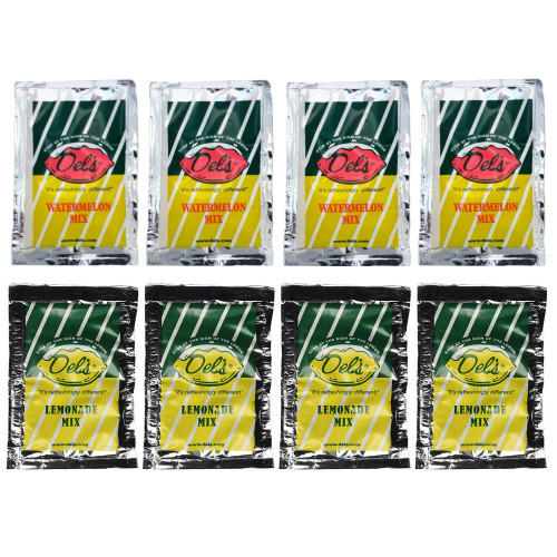 Del's - All Natural Lemonade Mix & Watermelon Mix - 8 Pack Combo
