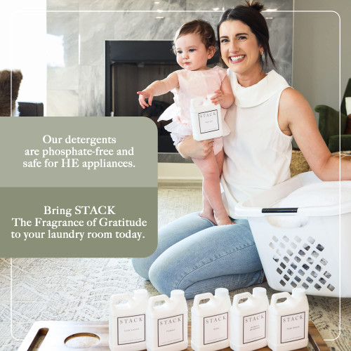 STACK Luxe Lavoir Luxury Laundry Detergent - Premium Scented Laundry Detergent for HE & Standard Washers - Infused with Lavender & Musk - Paraben & Dye Free - Gentle & Effective Cleaning - 32 oz