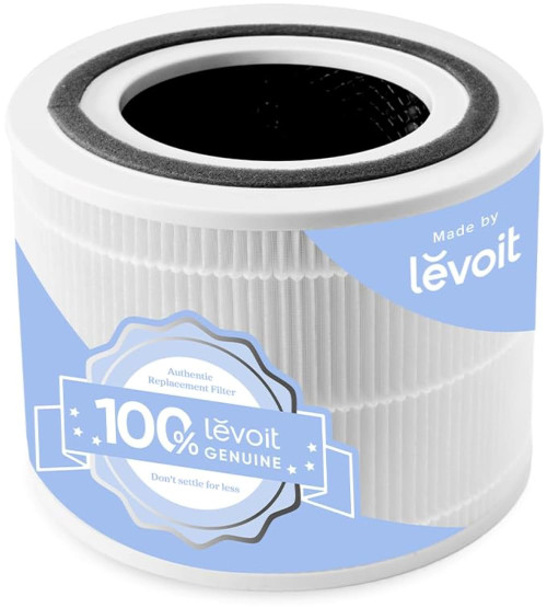 LEVOIT Genuine Core 300-P, RF and S Replacement Filter, Supports HEPA Sleep Mode, High-Efficiency Activated Carbon for Removal of Smoke, Odor, Allergens, Pollen,1 Pack, white