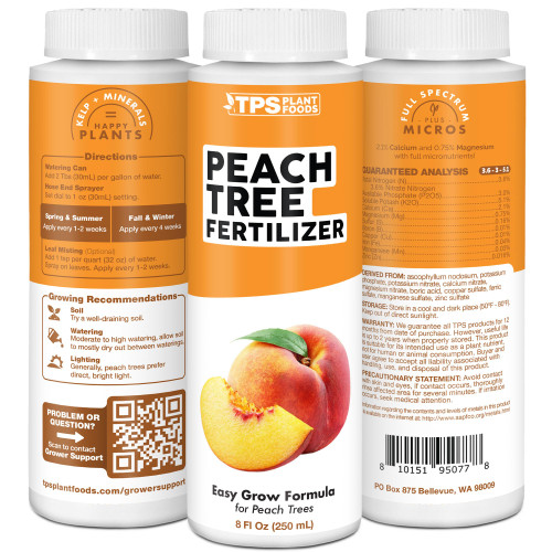 Peach Tree Fertilizer – Liquid Peach Tree Plant Food for Healthy Growth & Fruit Production, 8 oz