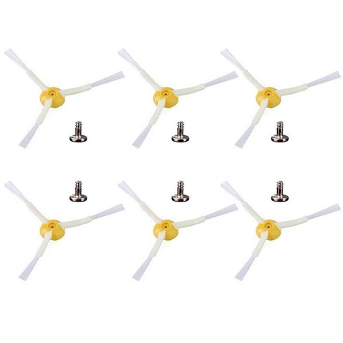 6-Pack Replacement for iRobot Roomba 3 Armed Side Brushes Compatible with 500 600 700 Series, Except 645, 655, 675 & 670, 671, 690