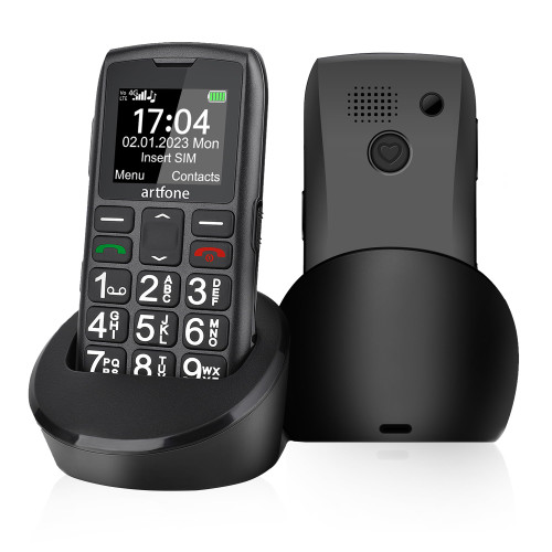artfone C1+ 4G Unlocked Volte Big Button Cell Phone for Seniors, Basic Mobile Phone for The Elderly SOS Button,Loud and Clear Sound, Speaker, Speed Dial,Photo Contact,Charging Dock,1800mAh