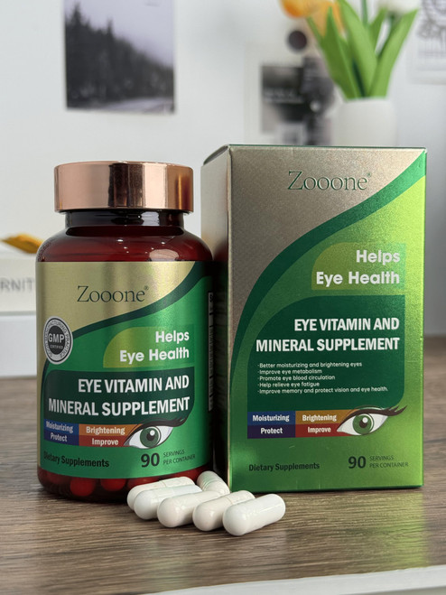 zooone Lutein and Zeaxanthin Eye Vitamins, Eye Vitamin and Mineral Supplement with Vitamin C E Zinc Copper, Vision Support for Macular Degeneration, Eye Health Pills for Adults & Seniors, 90 Capsules