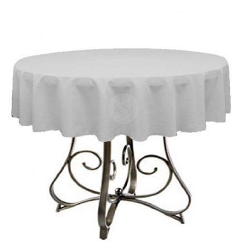KS Linens Round 72-Inch Polyester Tablecloth - Available in Over 45 Colors, Ideal for Restaurants and Versatile Event Overlays Choose from Classic White, Elegant Black, and More! (Silver)