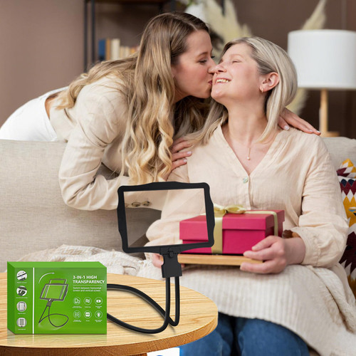 10X Magnifying Glass with Light, Hands Free Large Magnifying Glass for Reading, Full Book Page Magnifiers Flexible Gooseneck Magnifier for Reading Repair Sewing Low Vision, 10.6 x 7.8in