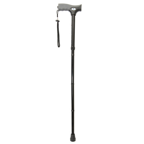 FSA/HSA Eligible, Vaunn Medical Easy Grip Height Adjustable Folding Cane/Walking Stick with Strap/Pouch- Compact, Portable, and Safe Walking Assistant- Non-Slip Grip Handle- Men, Women, Elderly