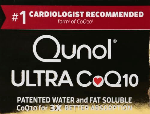 Qunol Ultra CoQ10 100mg, 3x Better Absorption, Patented Water and Fat Soluble Natural Supplement Form of Coenzyme Q10, Antioxidant for Heart Health, 120 Count Softgels