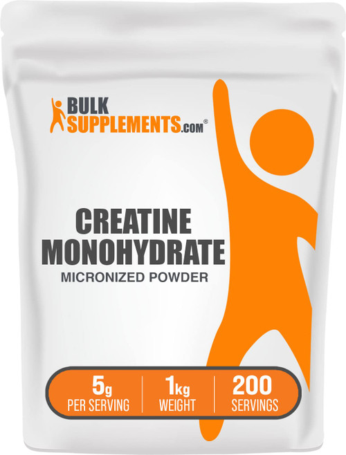 BulkSupplements.com Creatine Monohydrate Powder - Micronized Creatine Powder, Unflavored - Pure & Gluten Free, 5g (5000mg) per Servings, 1kg (2.2 lbs) (Pack of 1)