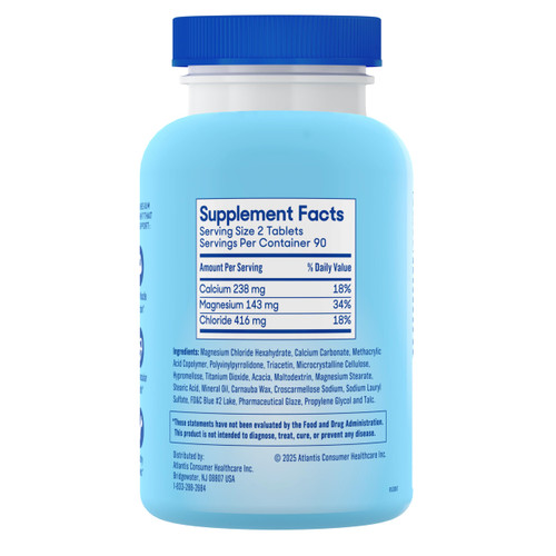 SlowMag Muscle & Heart Magnesium Chloride Supplement with Calcium, 180 Count, Supports Muscle Relaxation, Heart, Nerve & Bone Health, High Absorption (Pack of 2)