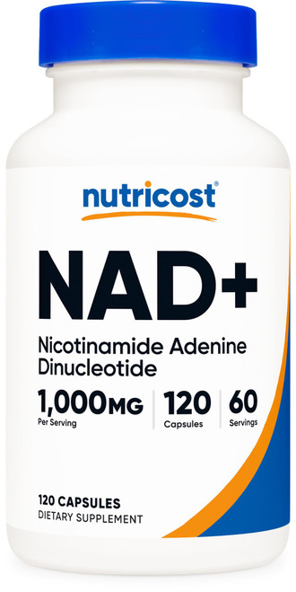 Nutricost NAD+ Supplement 1,000mg per Serving,120 Capsules (Nicotinamide Adenine Dinucleotide) - 60 Servings, Gluten-Free, Vegan
