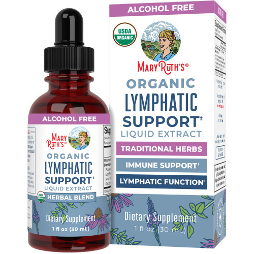 Lymphatic Support Drops by MaryRuth's | USDA Organic Lymphatic Cleanse Immune Support Supplement| Lymphatic Support with Echinacea & Elderberry | Blue Vervain | Vegan | Non-GMO | 30 Servings