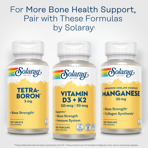 SOLARAY Vitamin D3 K2 - Bone Health and Immune Support Supplement - With 5000 IU Vitamin D as Vit D3 and 50 mcg Vitamin K2 as Menoquinone MK7, Made Without Soy, 60-Day Guarantee, 120 Serv, 120 VegCaps