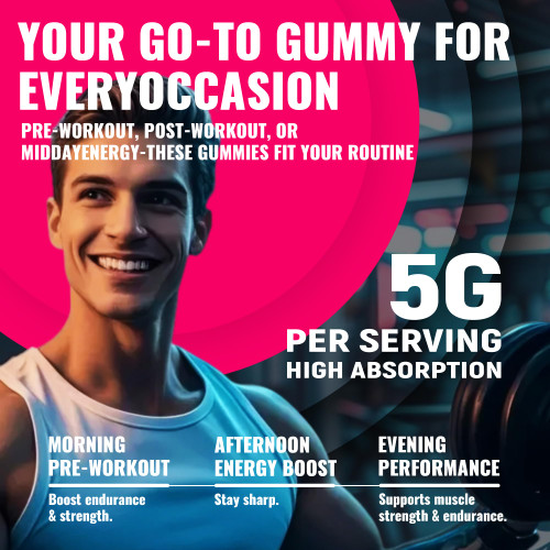 Natures Aid NSF Certified Creatine Gummy 5g - Creatine Monohydrate Gummies – Pre-Workout Energy & Muscle Growth Support for Men & Women | Raspberry Electrolyte Gummies (135 Count)