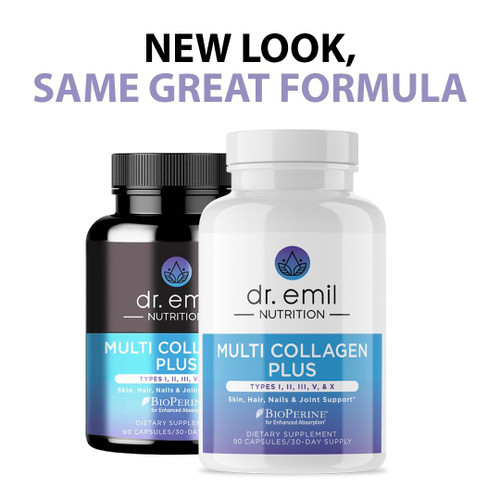 DR. EMIL NUTRITION Women's Multi Collagen Pills | Collagen Supplements | Support Hair, Skin, Nails & Joints | Hydrolyzed Collagen Supplements | Types I, II, III, V & X | 90 Capsules