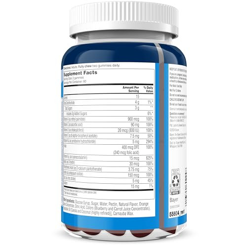 One A Day Men’s Daily Essentials Multivitamin Gummies, Multivitamin for Men, Bone Health, Zinc, Raspberry Natural Flavor, 120 Gummies