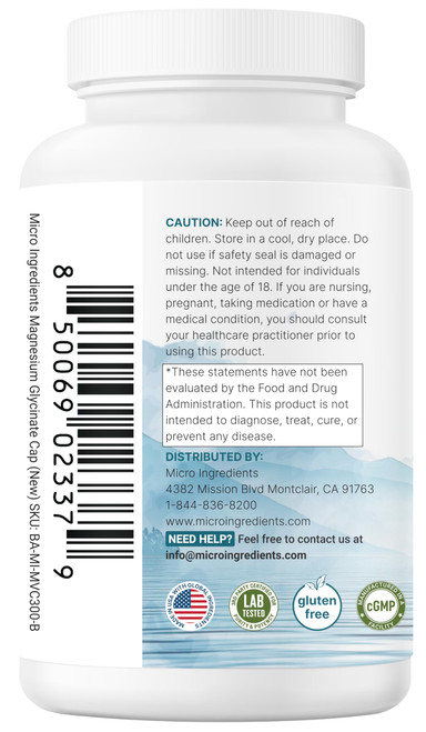Pure Magnesium Glycinate 1,000mg, 300 Capsules | 100% Chelated for Max Absorption | Enhanced with Vitamin C | Only Uses Active Ingredients