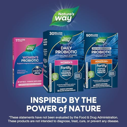 Nature’s Way Fortify Women’s Probiotic, 30 Billion Live Cultures, 11 Strains, Prebiotic, 30 Capsules