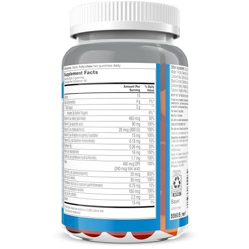 One A Day Men’s 50+ Daily Essentials Multivitamin Gummies, Multivitamin for Men Over 50, Fruit Medley Flavor, 120 Gummies