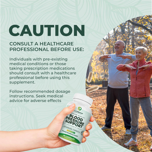 PurePremium Blood Pressure Supplements with Hawthorn Berry, Hibiscus, Garlic & Vitamin B12- Nitric Oxide Supplement for Normal Heart Health, Circulation Health & Blood Pressure Support - 90ct