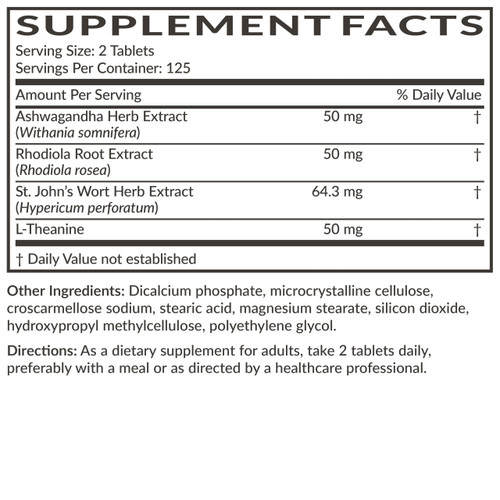 Futurebiotics Chill Pill + Ashwagandha, Rhodiola, St. John’s Wort, & L-Theanine - Non-GMO, 250 Vegetarian Tablets