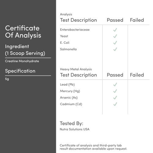 Creatine Monohydrate Powder 1.1lbs (100 Servings of 5 Grams Each) - No Fillers, Vegan Safe, Non-GMO, Gluten Free by Double Wood