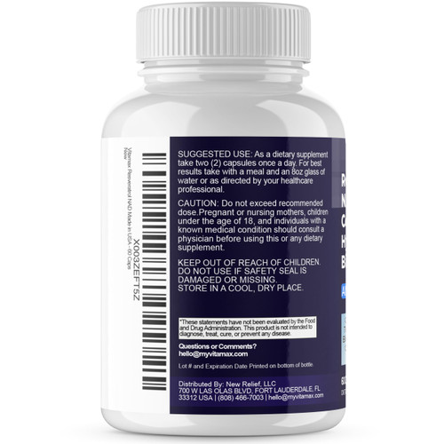 Vitamax Resveratrol NAD+ Berberine Hyaluronic Acid - Biotin Grape & Blueberry + NAC - Collagen Peptides - Hair, Nail, Skin & Joint Supplement - 21-in-1 Women and Men - Made in USA - 120 Count