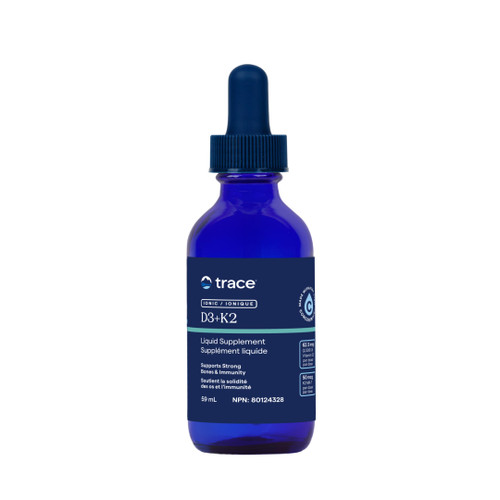 Trace Minerals | Liquid Ionic Vitamin D3 + K2 | 125 mcg (5,000 IU) D3, 100 mcg K2 | Concentrated Dietary Supplement | 2 fl oz. 296 Servings