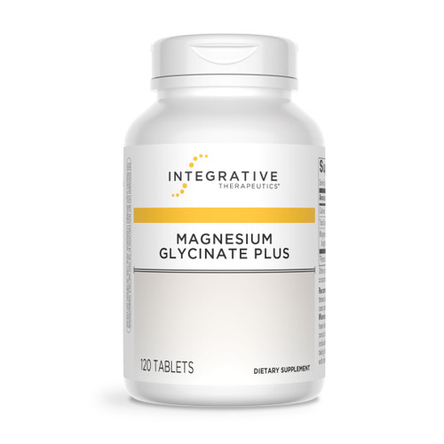 Integrative Therapeutics Magnesium Glycinate Plus - Brain Function Support Supplement for Adults* - Supports Heart and Muscular Function* - Dairy-Free & Gluten-Free - 120 Count (60 Servings)