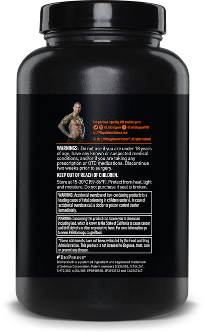 JYM Supplement Science Vita JYM Sports Multivitamin & Mineral Support, Vitamin A, C, B6, B12, E, K, Boron, Biotin, Potassium 60 Tablets