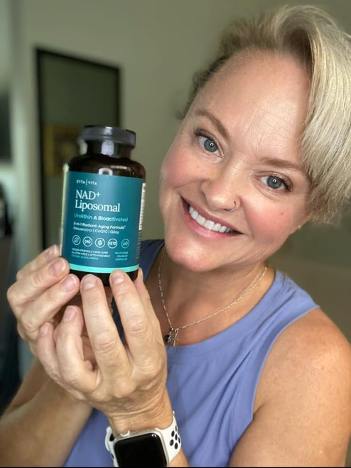 Liposomal NAD+ Supplement - Resveratrol, Urolithin A, CoQ10 & Muira Puama (Made in USA) NAD Supplement for Natural Energy, Brain Fog, Digestion, Detox, Gut Health, Microbiome, NR NMN Replacement