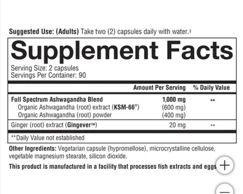 Youtheory Ashwagandha 1000mg with KSM-66 - Helps Support a Healthy Stress Response,180 Capsules (Pack of 1)